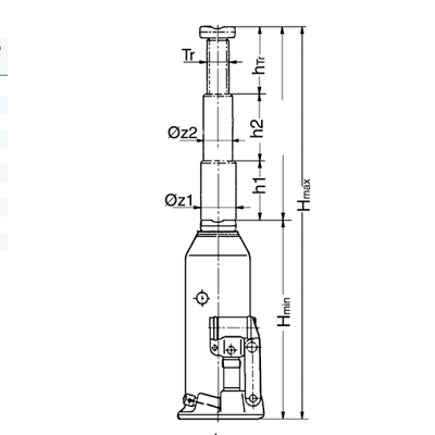 Домкрат бутылочный PFAFF HWH KS 12.0