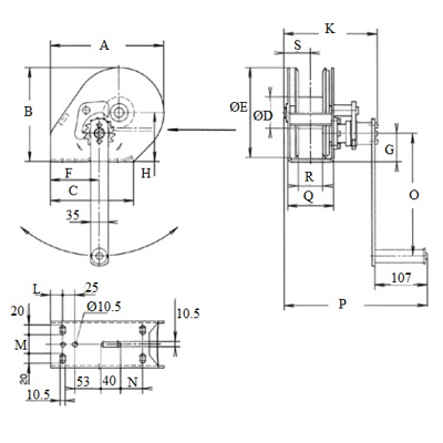 Лебедка ручная Pfaff SW K-LB 900 VА