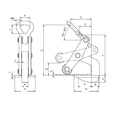 Захват-клемма горизонтальный Tigrip TWH 30